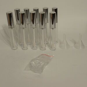 New 10 Clear Silver Doe Foot Lipgloss Lipstick Holders Containers OS